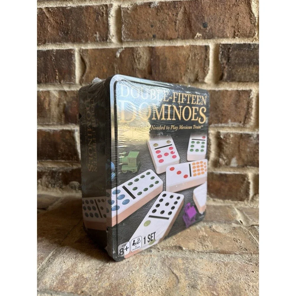 Double Fifteen Dominoes by Cardinal-Collectors Tin-New sealed